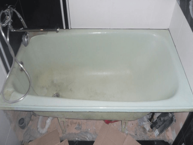 Восстановление эмали ванн - фото до и после выполнения работ, Кемеровская область.